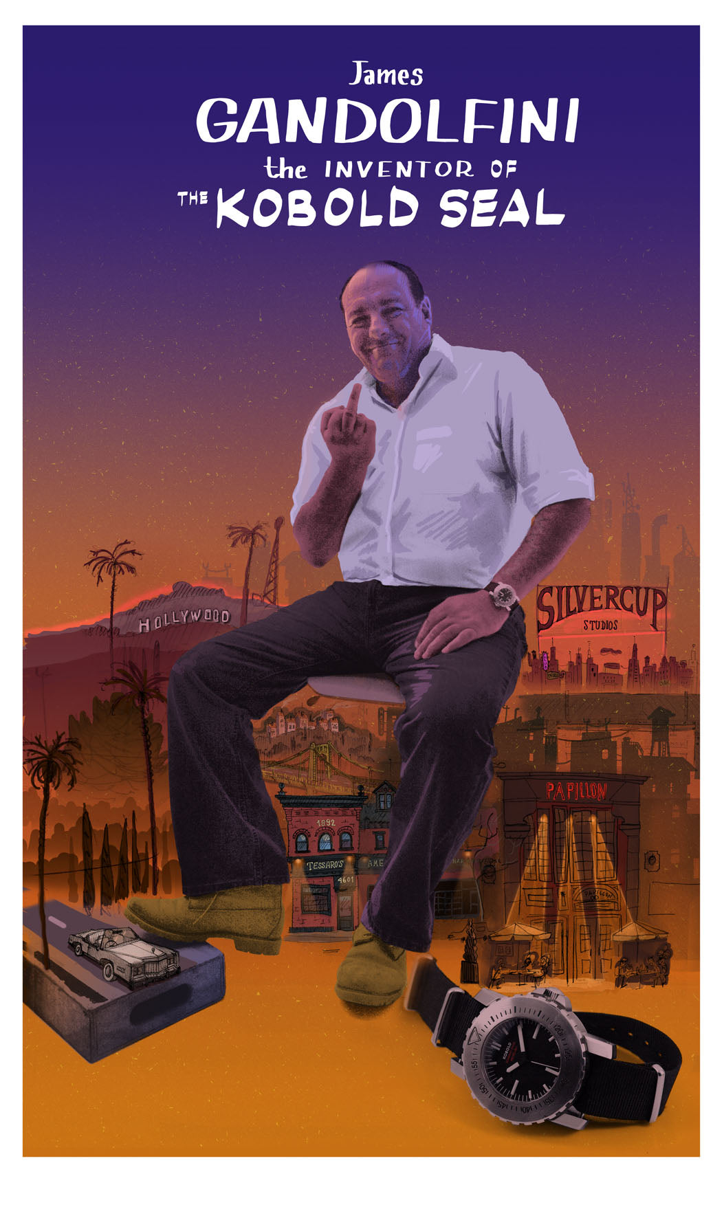 James Gandolfini Original Artwork Print Kobold Expedition Tools